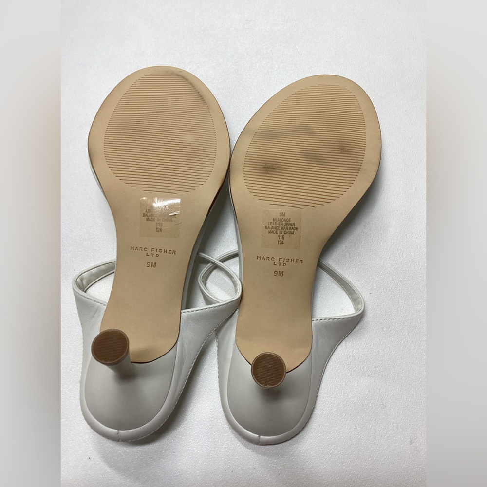 Marc Fisher LTD Alonde kitten heels  white Sandals - Picture 12 of 15